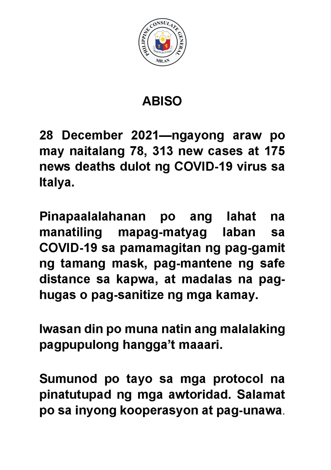 ABISO COVID 19 VIRUS