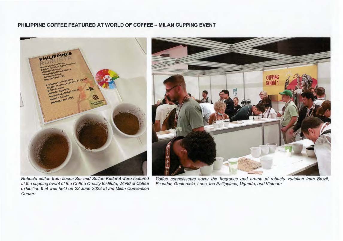 ROBUSTA COFFEE FROM THE PHILIPPINES FEATURED IN WORLD OF COFFEE MILAN Page 1